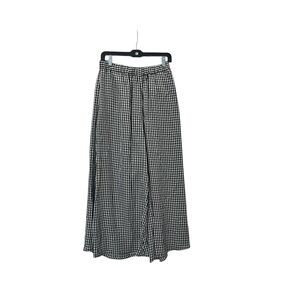NWT $310 Kedem Sasson Black & White Check Amma Wide Leg Pants Size 1